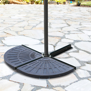 Set of 2 base weights for parasols, bronze color 