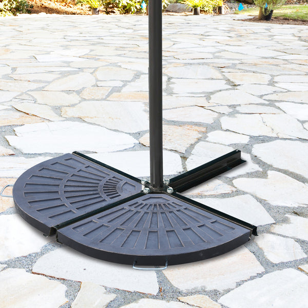 Set of 2 base weights for parasols, bronze color 