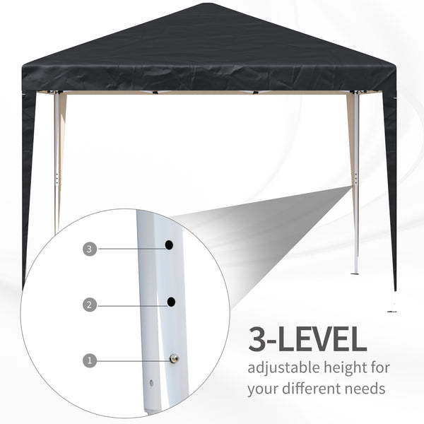 10 x 10 folding tent with carry bag, black