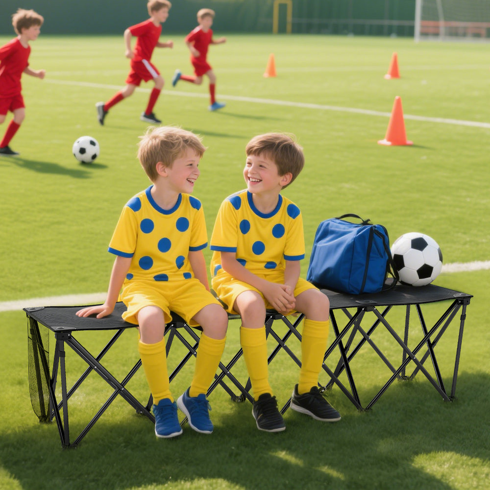 Portable 4-seater folding camping chair