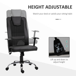 Ergonomic Mesh Office Chair with Tilt Function and Armrests, Black