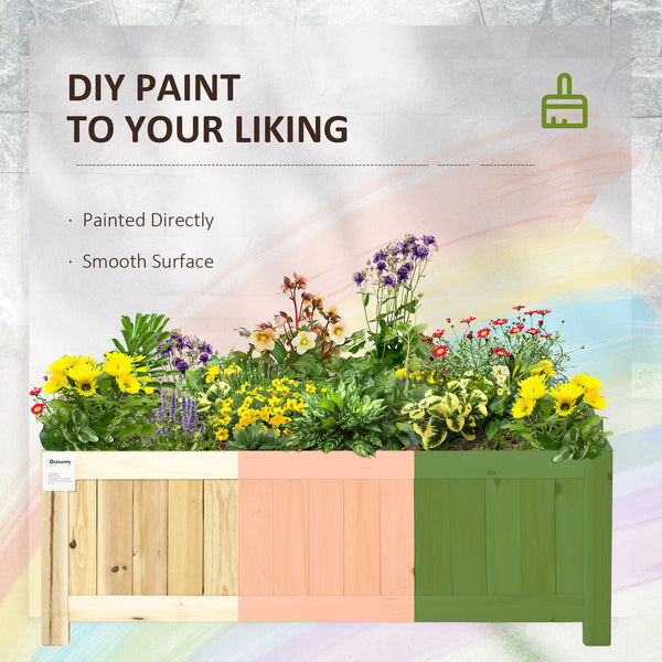 Folding raised wooden planter for garden and terrace