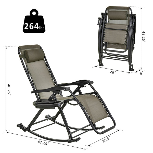 2-in-1 adjustable zero-gravity recliner chair, grey