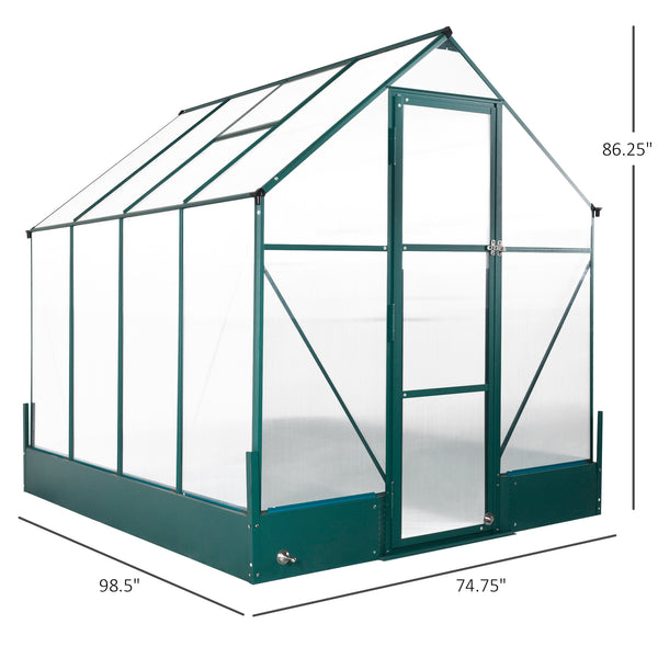 Aluminum greenhouse with temperature-controlled window
