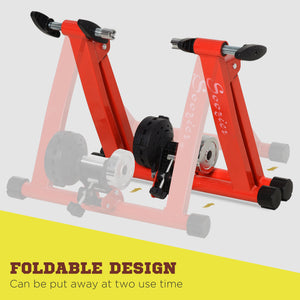 Magnetic indoor bike rack, red