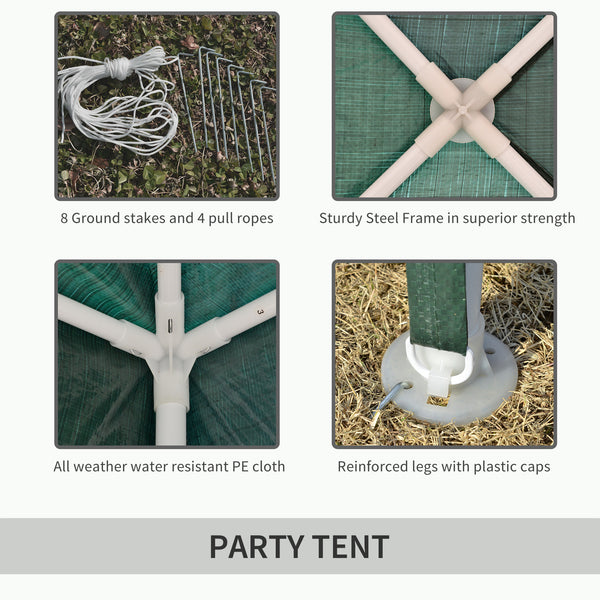 10 x 10 Portable Party Tent, Green
