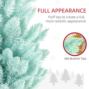6ft Slim Artificial Christmas Tree Light Blue