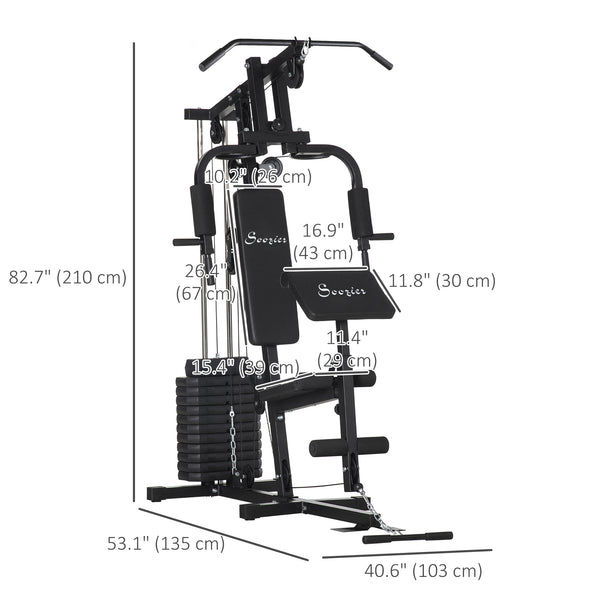 Multifunctional weight machine with 65 kg weight