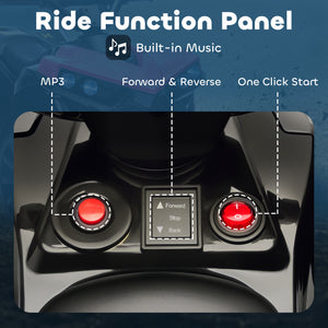 6V Electric Mountain Bike with Music and LED Headlights, Pink