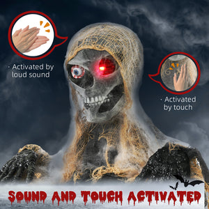 Animated Halloween Mummy with Light-Up LED Eyes