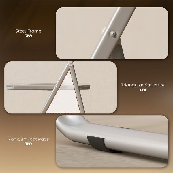 Set of 4 transparent acrylic folding chairs