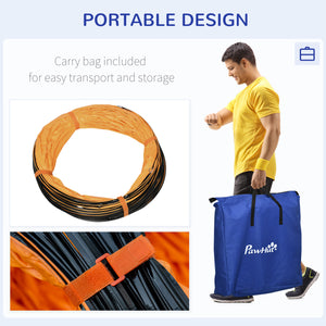 Dog tunnel with carry bag, orange