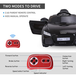 Audi 6 V with remote control, black