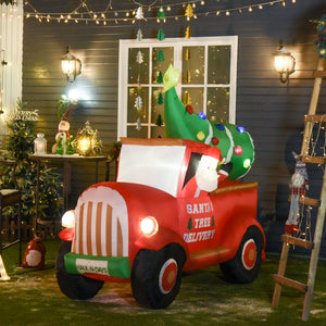 Inflatable Santa Claus driving a 1.8 meter truck