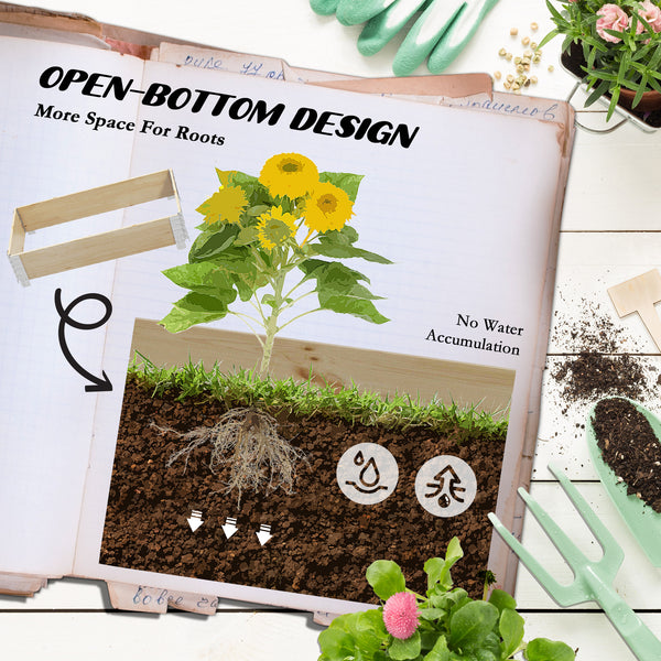 Folding raised planter