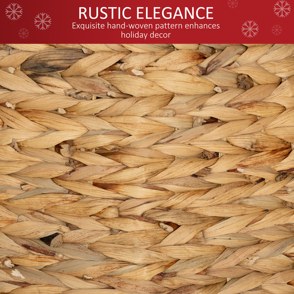 Braided Water Hyacinth Christmas Tree Necklace