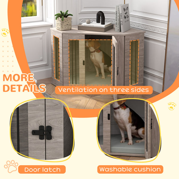41-inch crate furniture with cushion, gray
