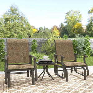 3-piece rocking bistro set, brown