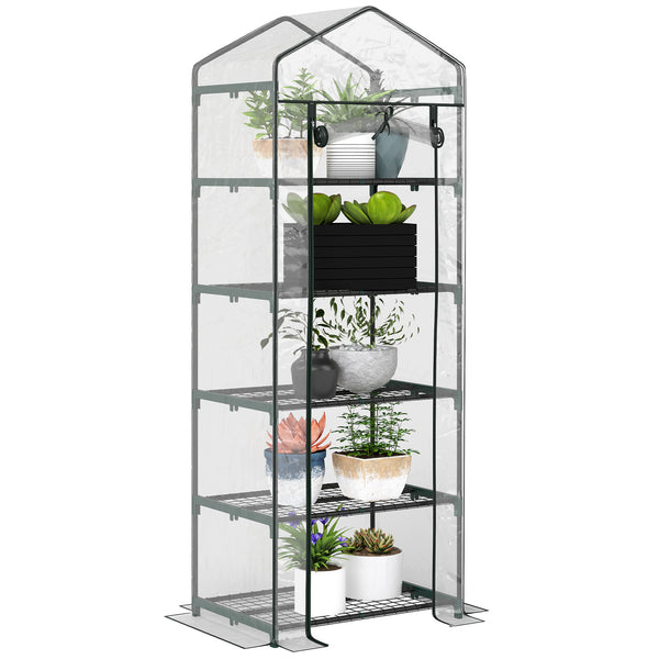 5-tier mini greenhouse with fixing clips