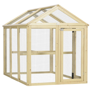 Expandable chicken coop with 2 doors and 3 perches for 1 to 3 chickens
