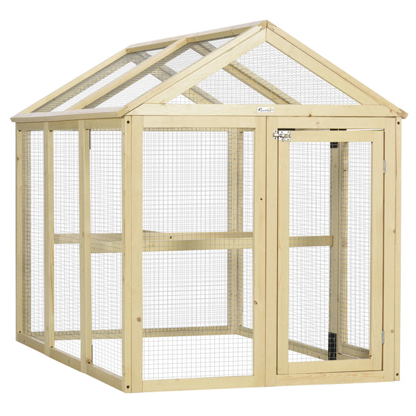 Expandable chicken coop with 2 doors and 3 perches for 1 to 3 chickens