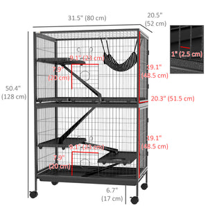 5-tier rolling cage, gray