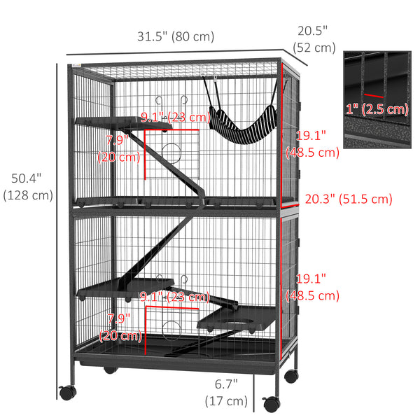 5-tier rolling cage, gray