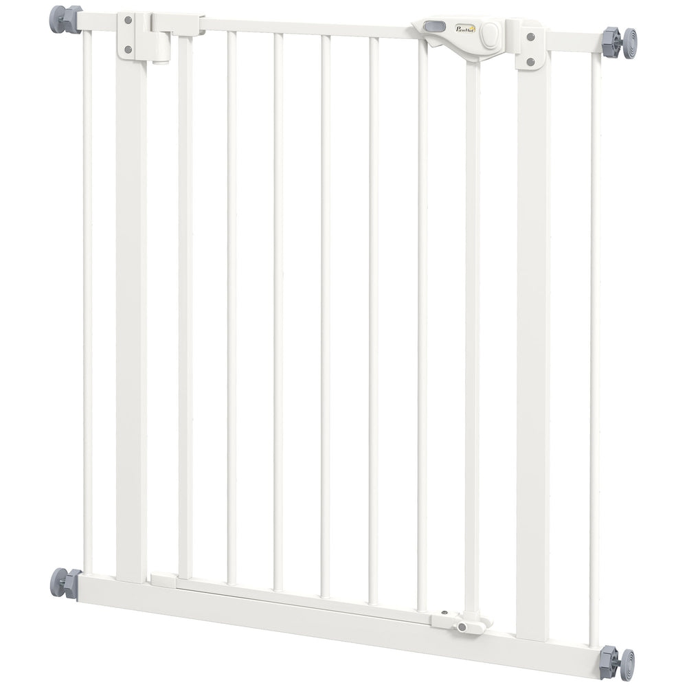 Pressure-fit safety gate, white