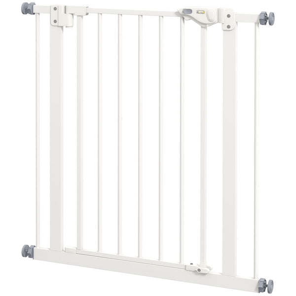 Pressure-fit safety gate, white