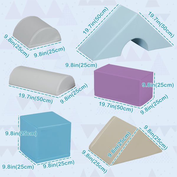 Set of 11 soft foam play blocks for children