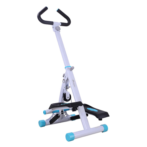 Height-adjustable stepper with LCD display, turquoise