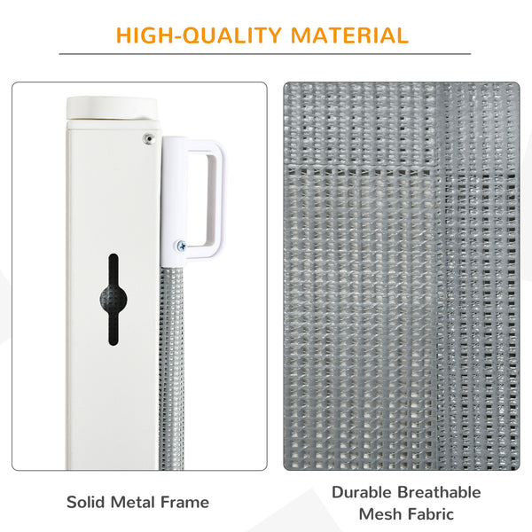 Retractable grey safety barrier