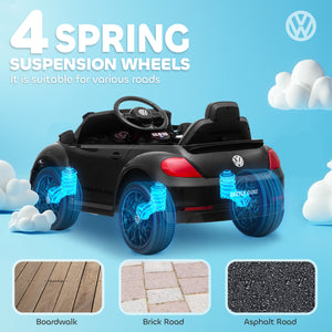Volkswagen Beetle 12V with remote control, black