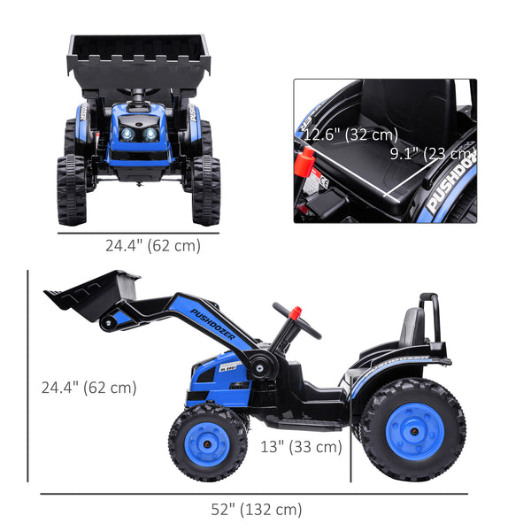 6V Battery Powered Kids Tractor, Blue