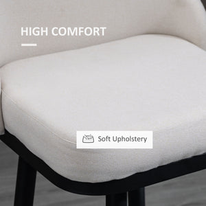 Set of 2 Extra Tall 360° Swivel Bar Stools, Cream White