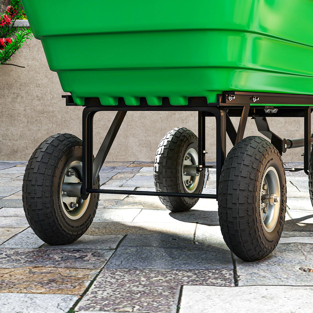 Set of 2 10-inch pneumatic wheels for wheelbarrows