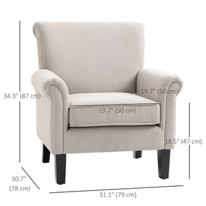 Upholstered accent chair with soft velvet fabric, grey