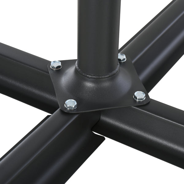 Parasol base with 4 plastic weights, black 
