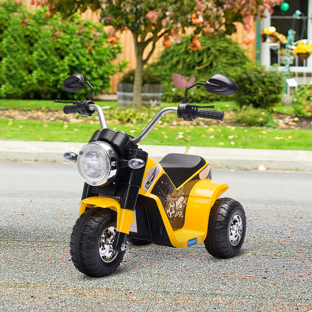 6V 3-wheel electric motorcycle, yellow
