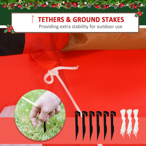 Inflatable Santa Claus driving a 1.8 meter truck