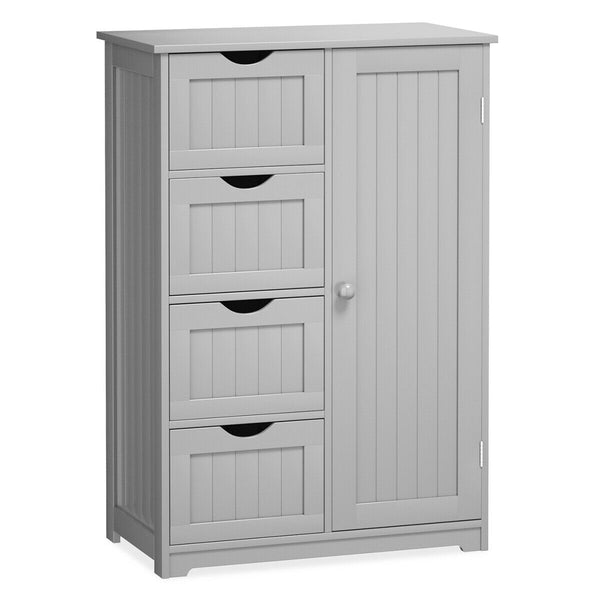 Wooden indoor cabinet with 4 drawers - Grey