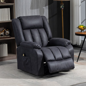 Microfiber Senior Recliner Lift Chair with Remote Control, Charcoal Grey
