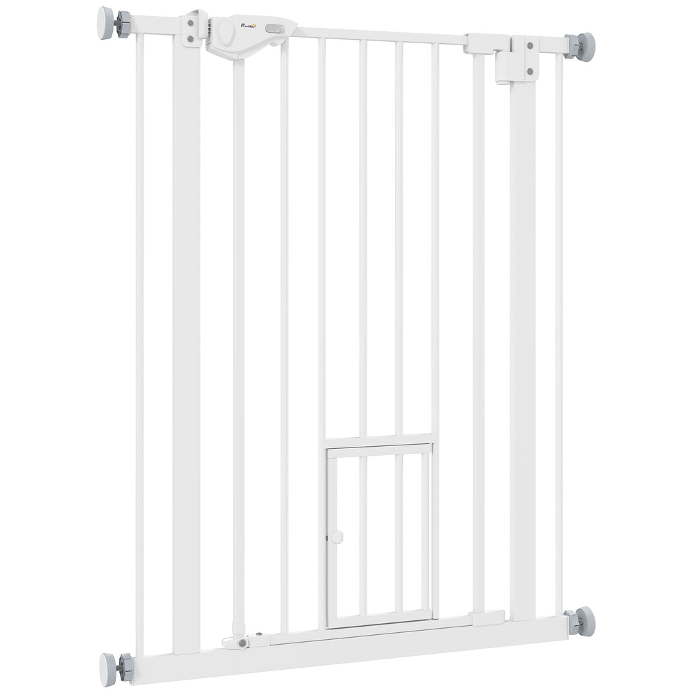 36" Easy Open Indoor Dog Gates for Doorways, House, Stair - White