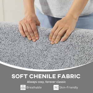 Occasional armchair with rubberwood frame, wide seat, grey