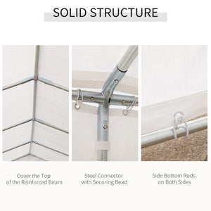 8.7 x 4.8 m Outdoor Party Tent with Removable Walls, White