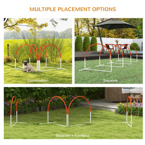 Obstacle course with carrying bag, orange