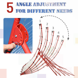 Adjustable rebound net with 5 angles