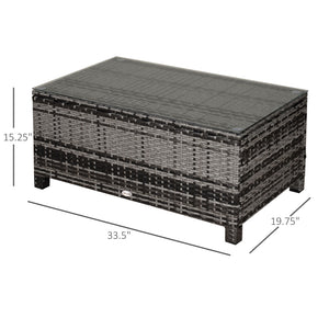 PE synthetic rattan outdoor side table