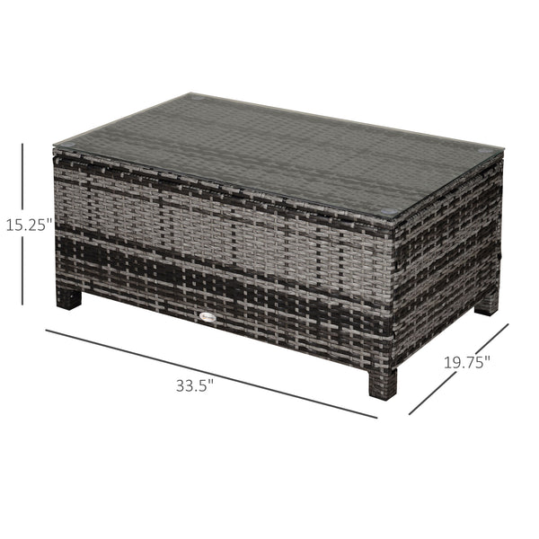PE synthetic rattan outdoor side table