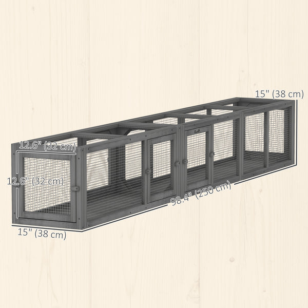 Modular cat tunnel, dark grey